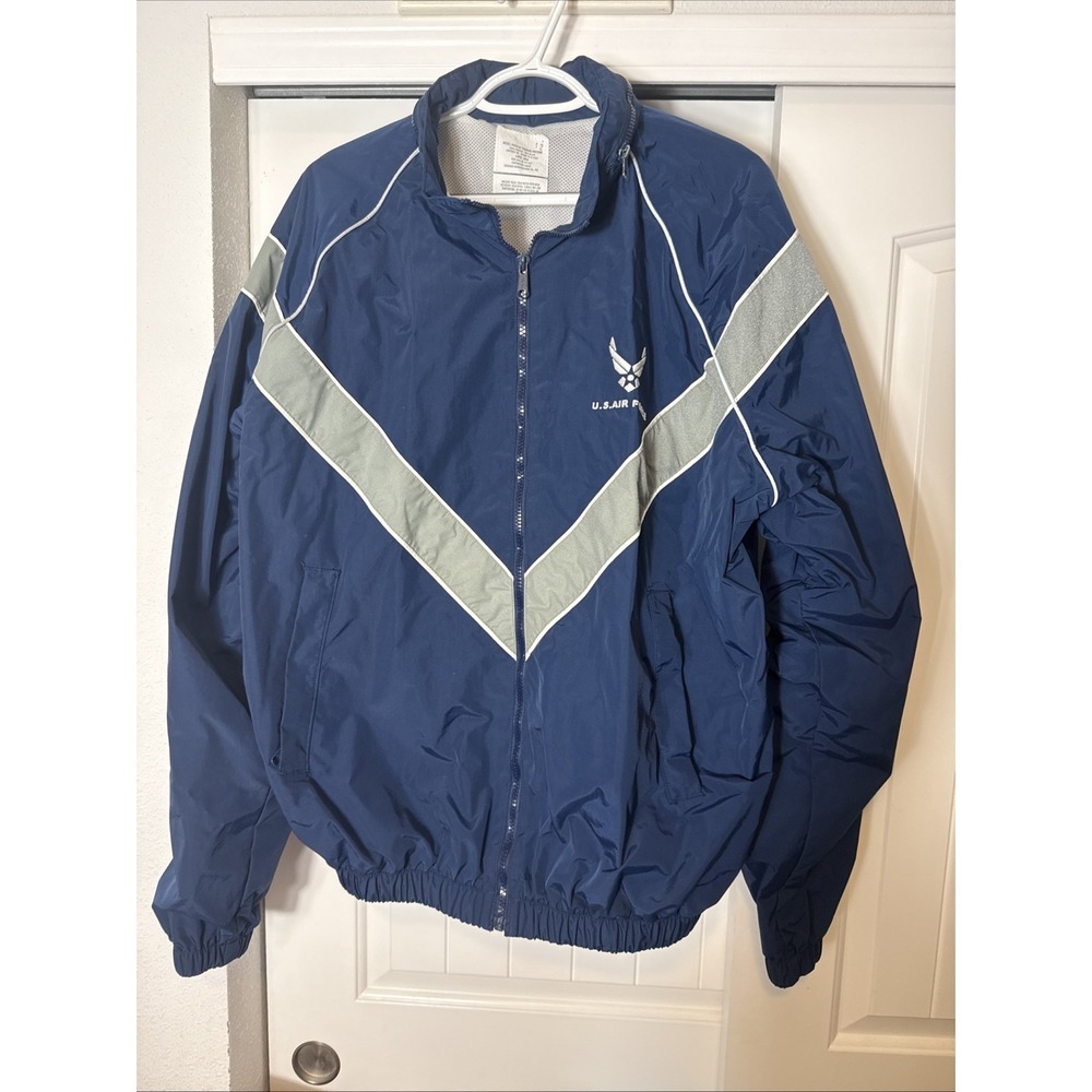 US Air Force Jacket  Skilcraft AF PTU Full Zip Mens Size L Long EUC